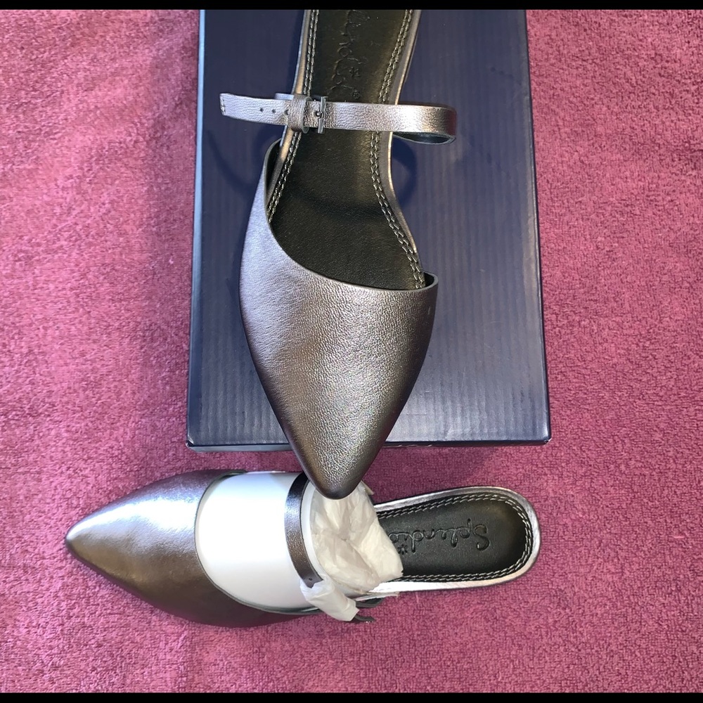 Splendid Latisha Flats Pewter/Silver flats Mary Jane mule pointed toe size 7.5 - Picture 7 of 7